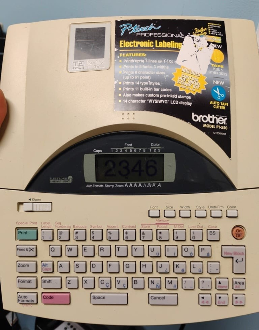 Brother PT-550 P-Touch Electronic Label Maker Japan made